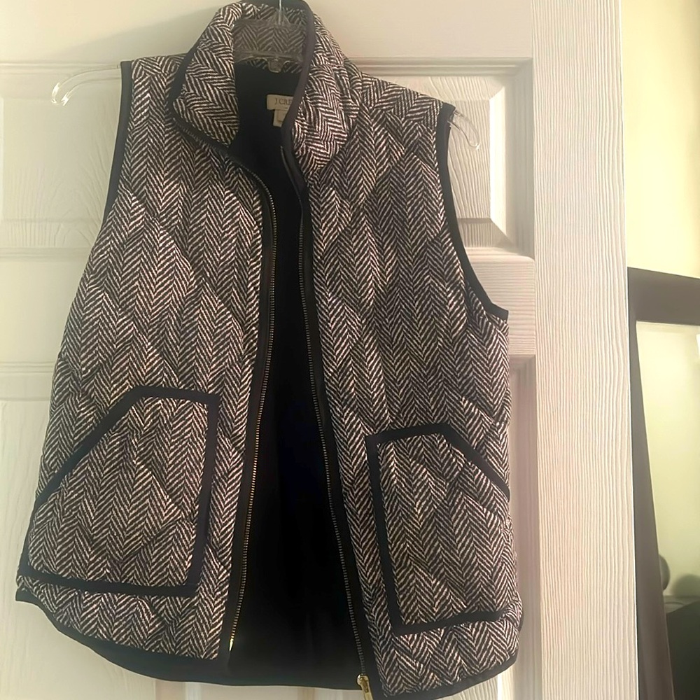 J.Crew Herringbone puffer vest